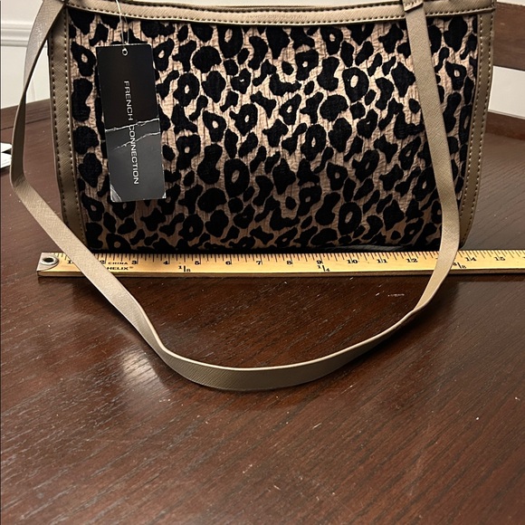 French Connection Animal Print Shoulder Bag with Brown Straps - Picture 1 of 6